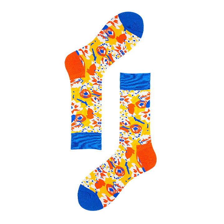 20 Pairs Creative Abstract Pattern Cylinder Winter Socks Crew Socks